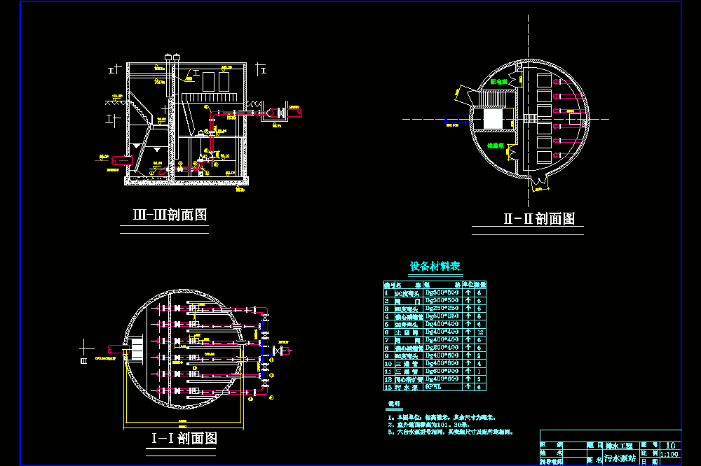 污水泵站设计CAD图.dwg