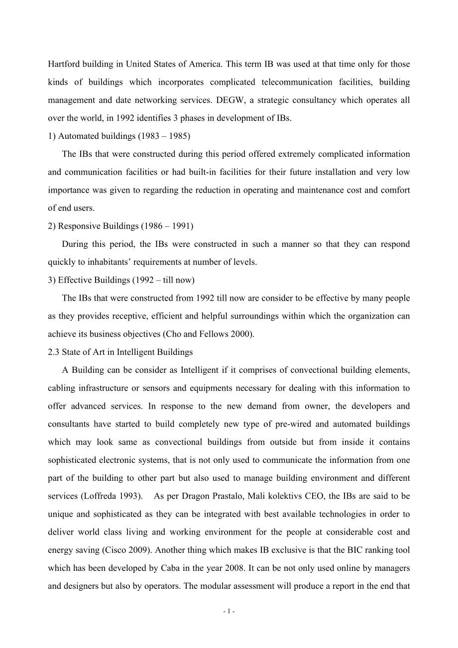 外文翻译-智能建筑系统简介及其影响.doc_第2页