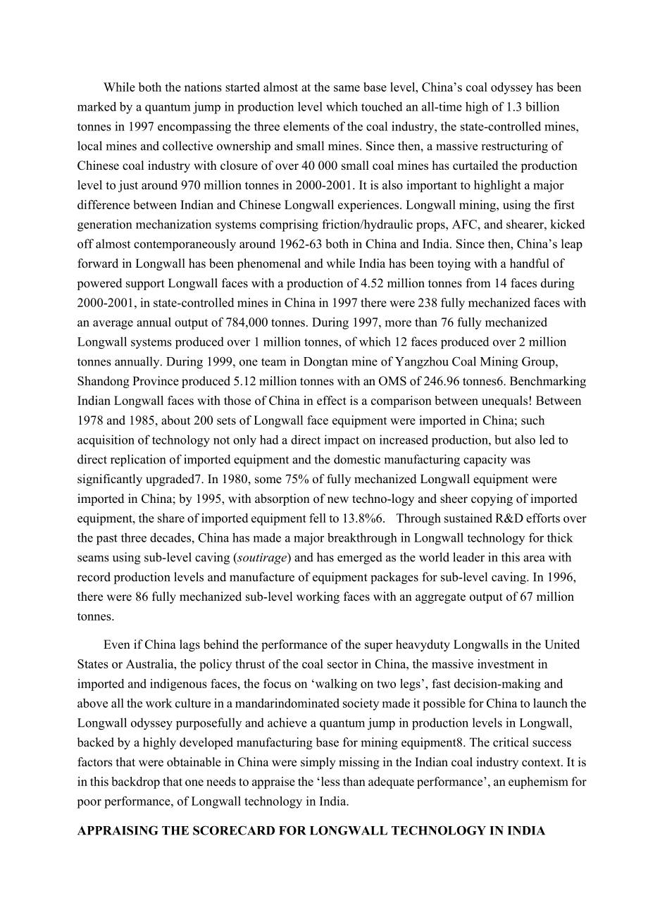 英文翻译-印度的长壁采煤法为什么没有像在中国这样的.docx_第3页