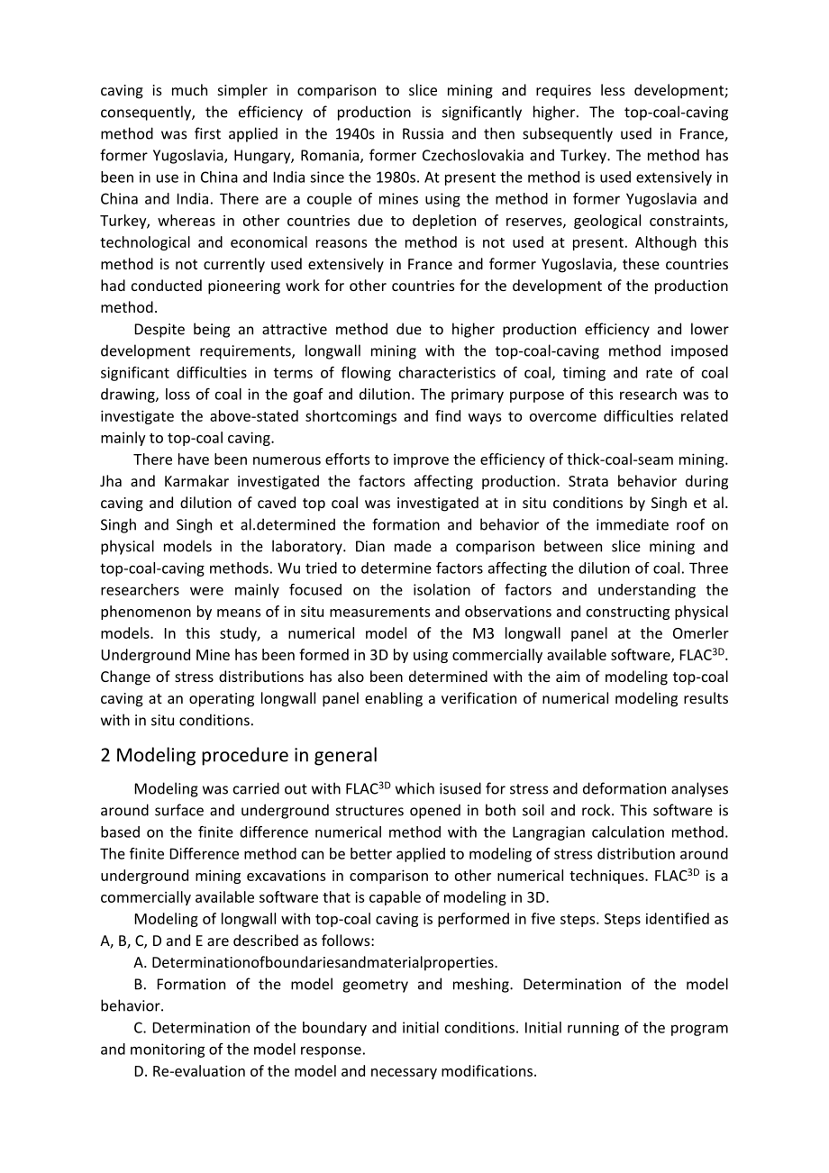 外文翻译-长壁放顶煤开采的FLAC3D数值模拟.doc_第3页