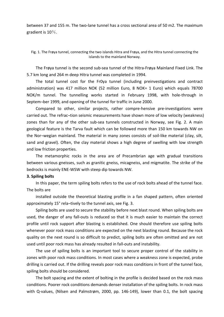外文翻译-长锚桩和喷射混凝土加强筋代替混凝土衬砌.doc_第3页