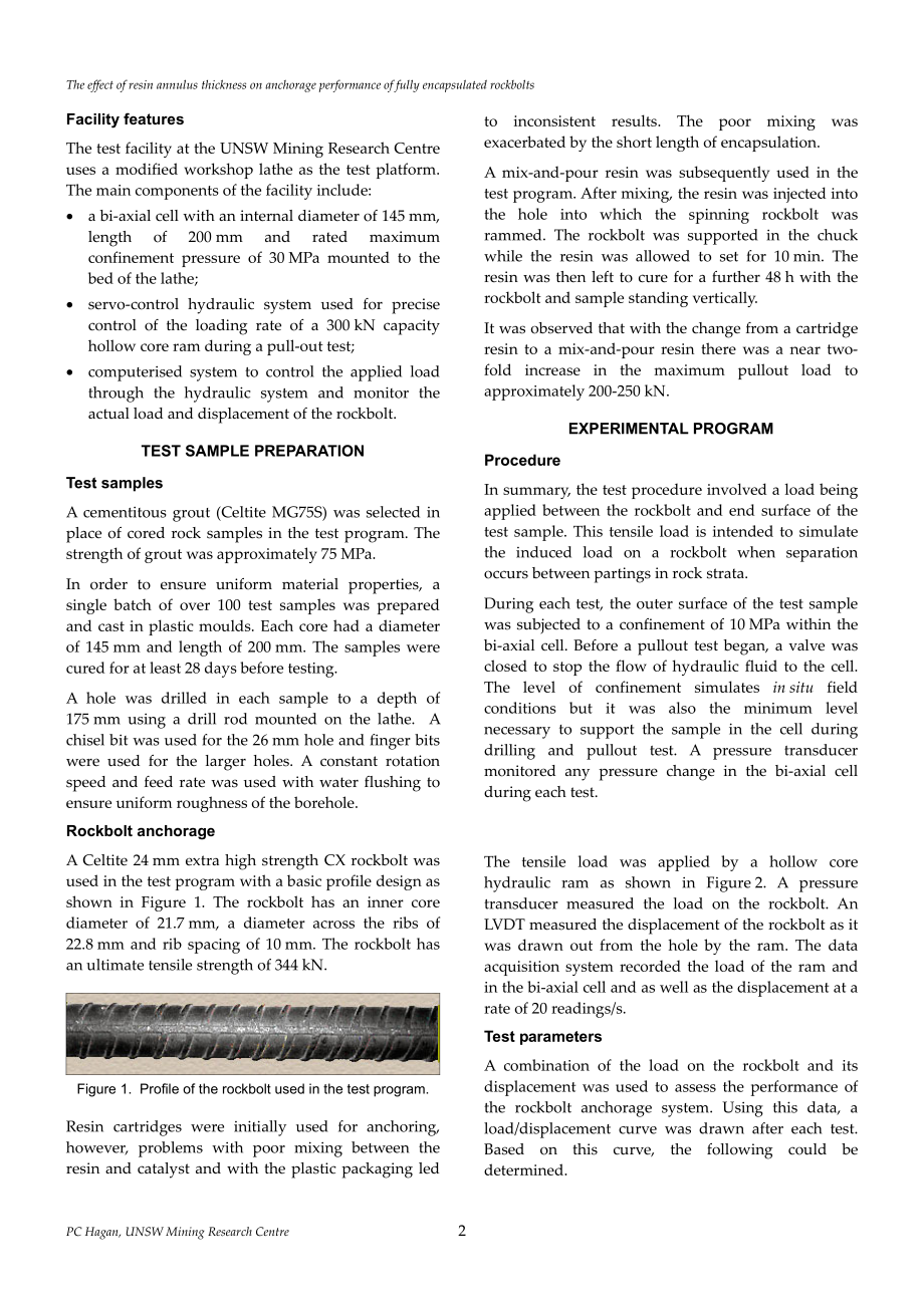 外文翻译-树脂环对充分包裹锚杆锚固性能的影响.pdf_第2页