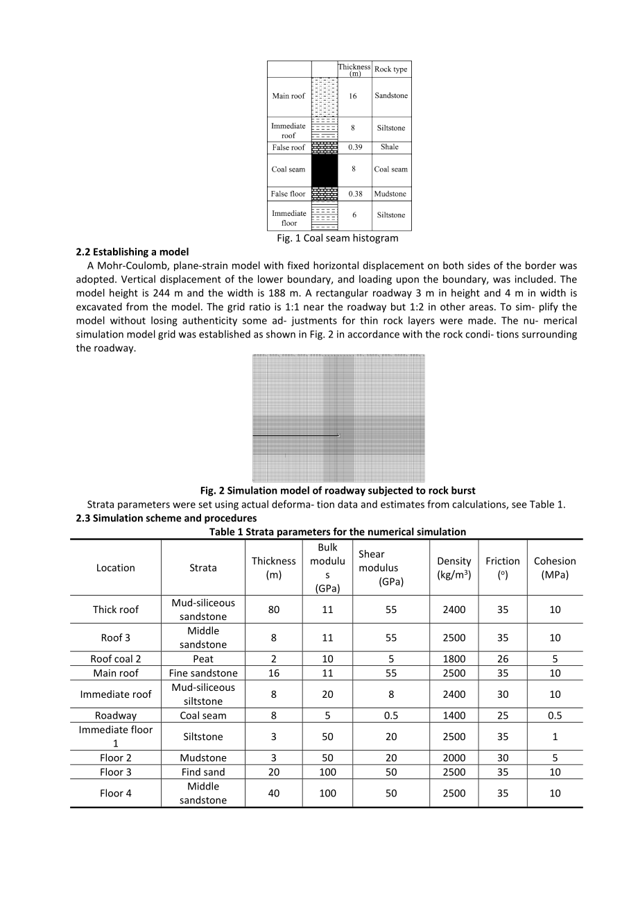 外文翻译-模拟巷道冲击矿压和震源参数之间的关系.doc_第3页
