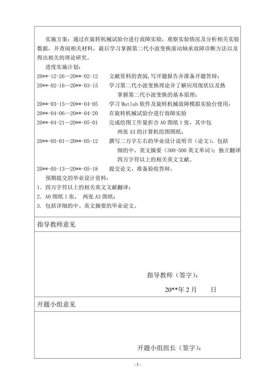 基于第二代小波变换的滚动轴承故障诊断方法与实验研究-开题报告.doc_第3页
