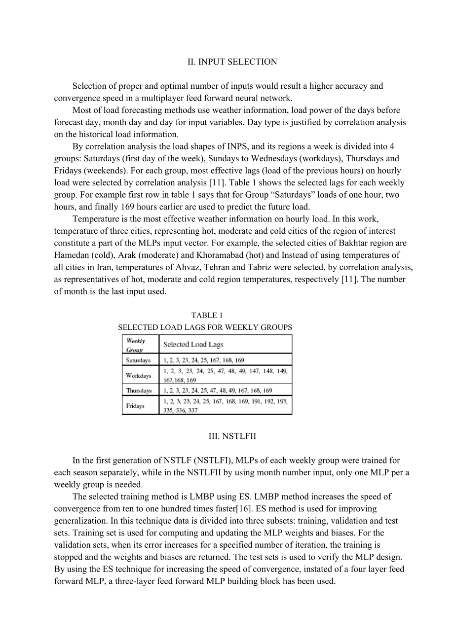 外文翻译-伊朗国家电网利用人工神经网络的短期负荷预测.doc_第2页
