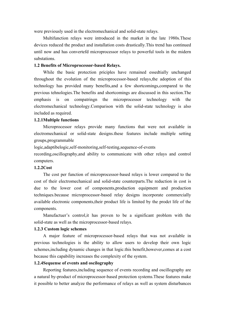 外文翻译-基于微处理器技术在继电保护中的应用.doc_第2页