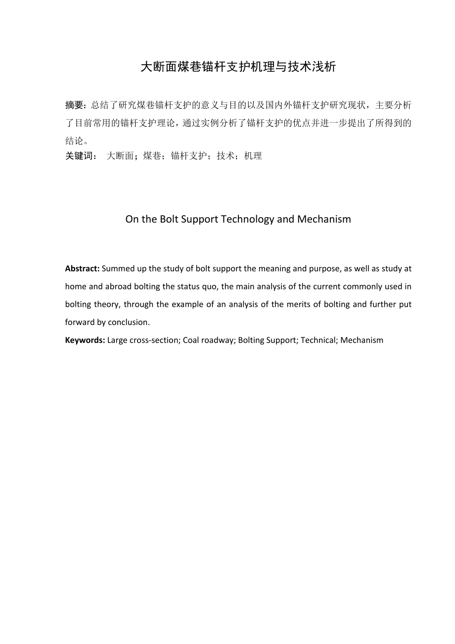 专题-大断面煤巷锚杆支护机理与技术浅析.doc_第2页