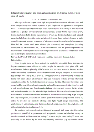 外文翻译-微观结构和化学成份对高强度钢力学性能的影响.doc