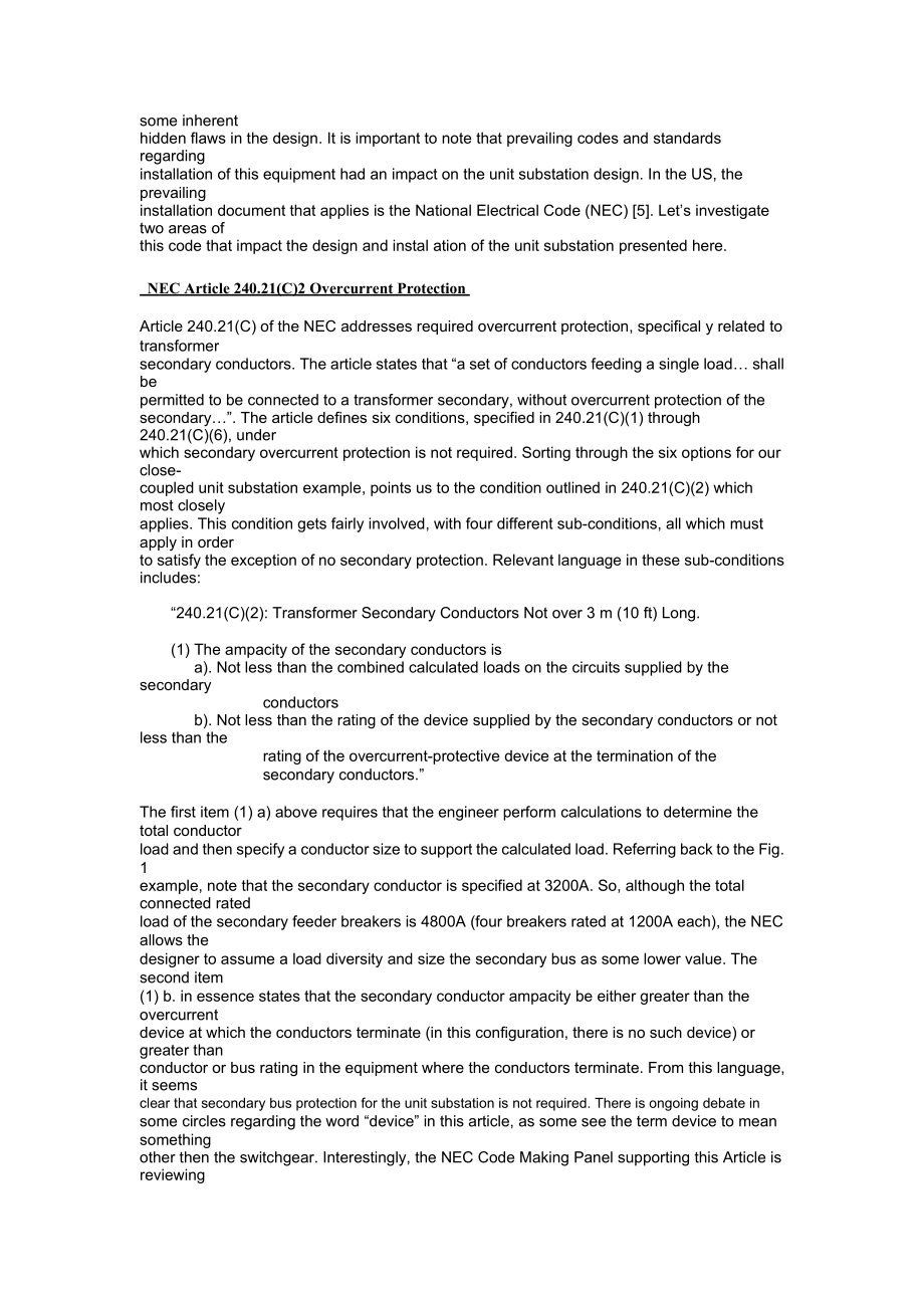 外文翻译-单元变电站可靠性设计优化和电气工作场所安全的思考.doc_第3页