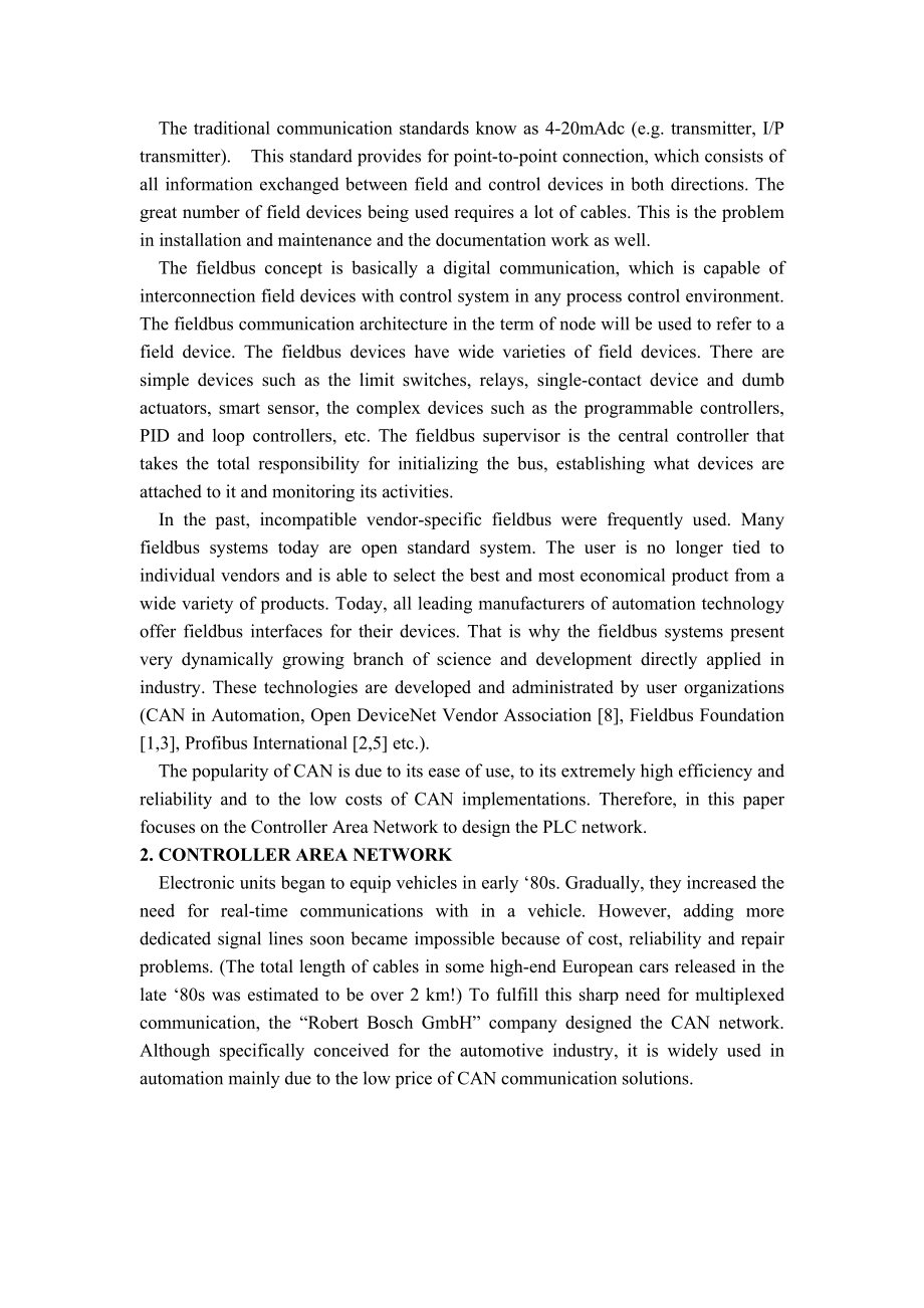 外文翻译-基于CAN总线在设计网络中使用远程IO模块.doc_第2页