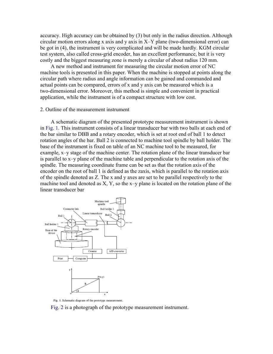 外文翻译-检测数控机床圆周运动误差的一种新方法和新仪器.doc_第2页
