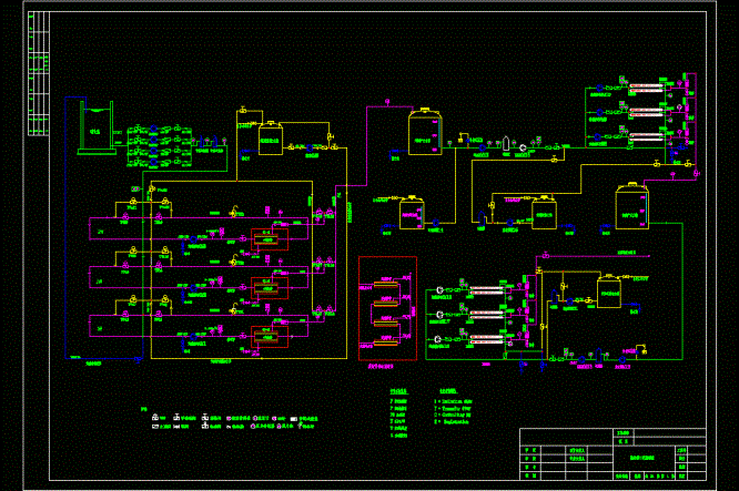 400t d超滤+纳滤+反渗透工艺流程CAD图.dwg