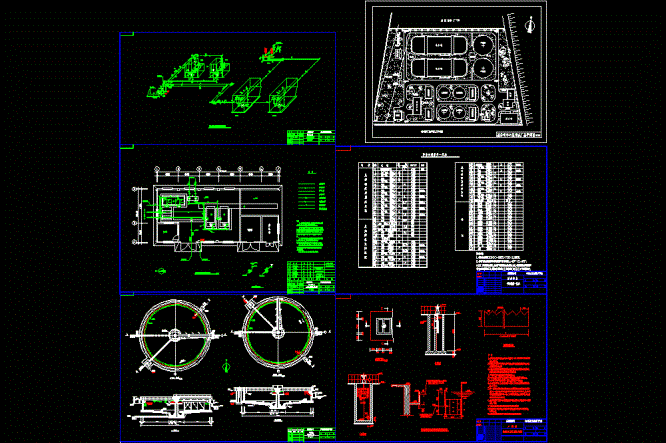 某污水厂总平面及单体设计CAD图.dwg