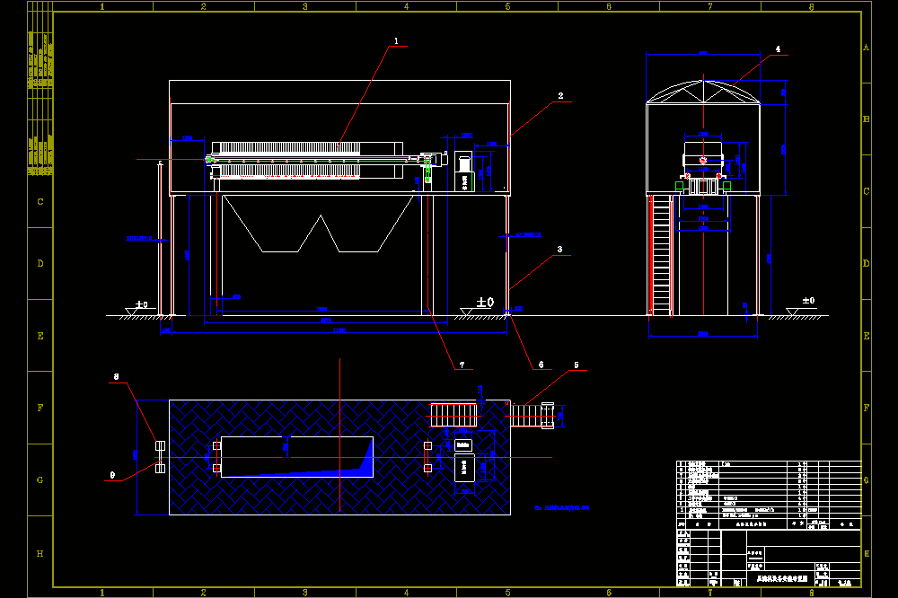 压滤机外型结构CAD图.dwg