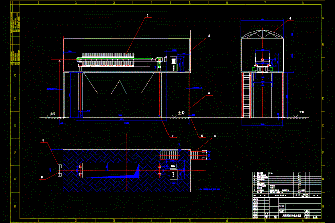 压滤机外型结构CAD图.dwg