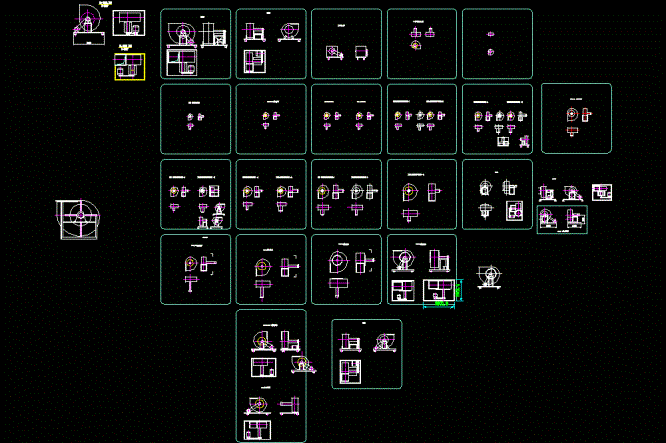 4-72型离心风机全套CAD图纸.dwg