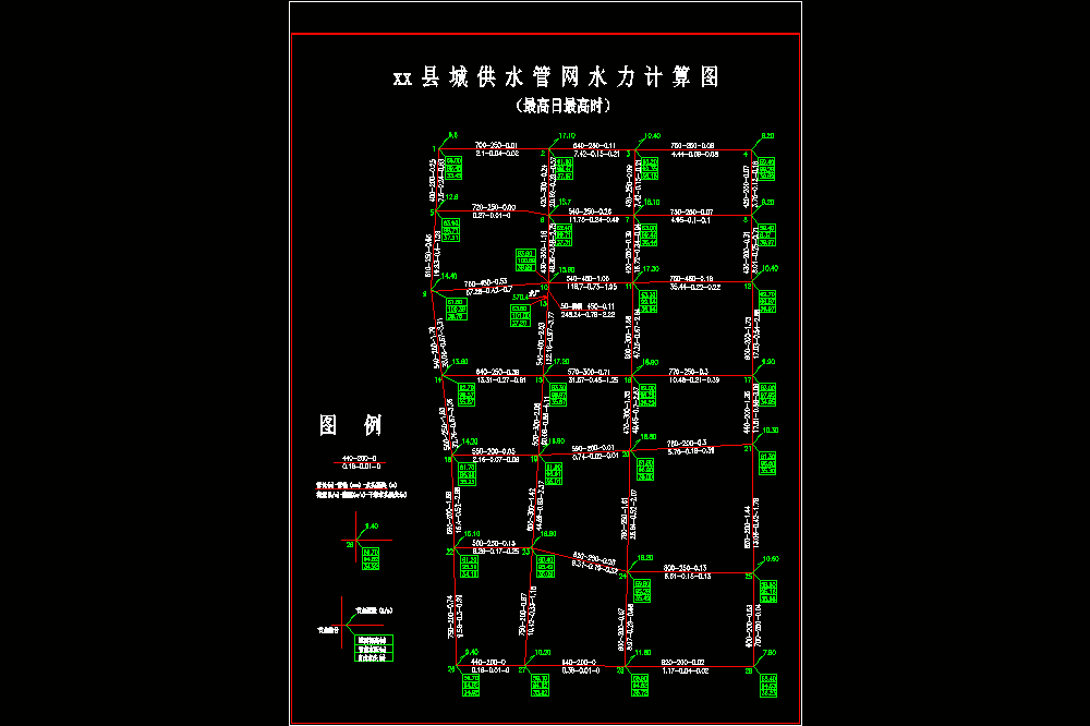 河北某县供水管网规划CAD图.zip