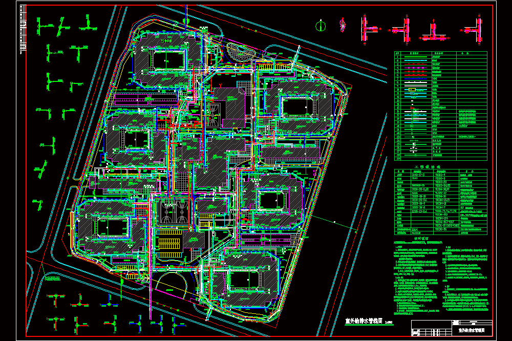 某小区给排水室外管线施工CAD图.dwg