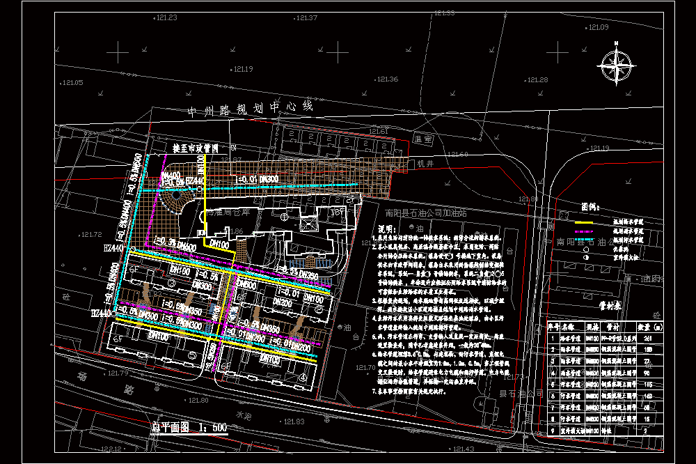 河南某小区给排水总平面CAD图_t3.dwg