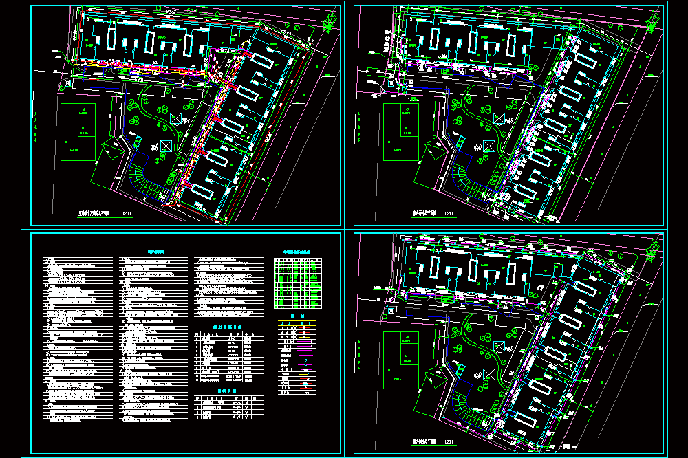 四川某小区室外给排水总平面CAD图.dwg