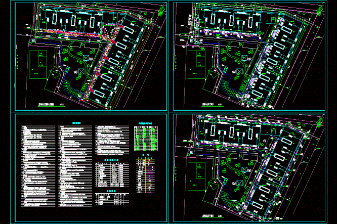 四川某小区室外给排水总平面CAD图.dwg