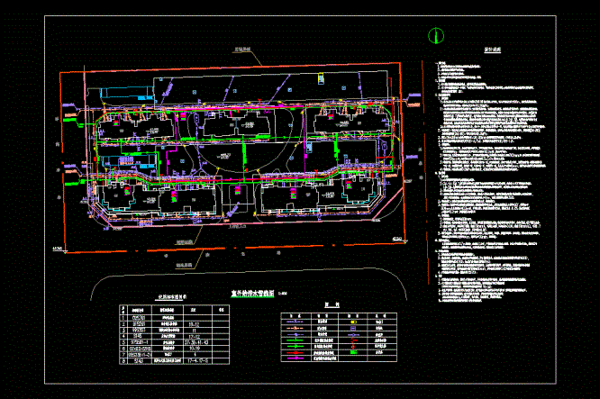 某小区室外给排水平面CAD图.dwg