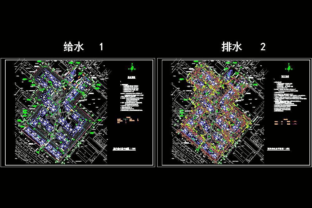 小区室外给排水总CAD图.dwg
