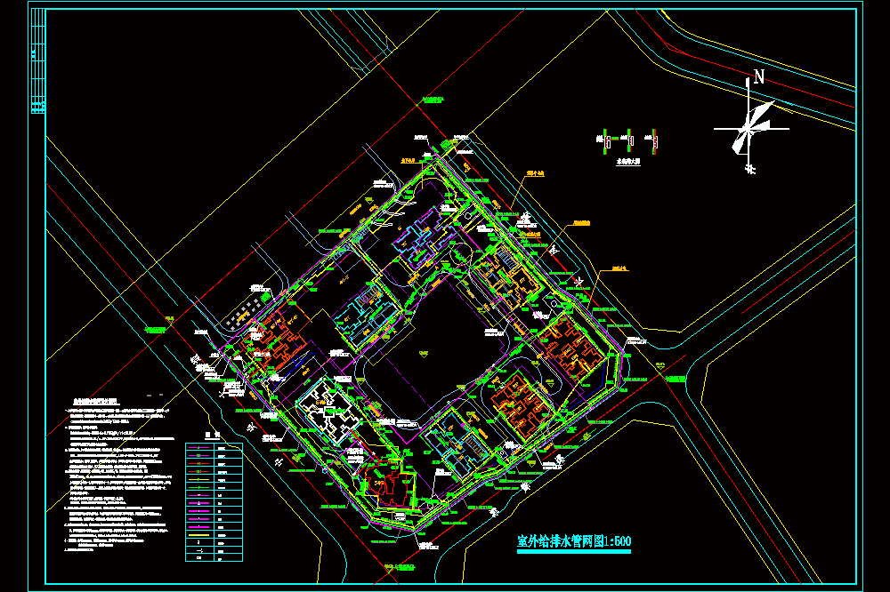 某小区室外给排水总CAD图.dwg