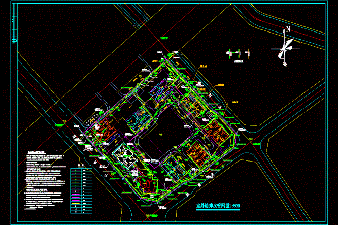 某小区室外给排水总CAD图.dwg