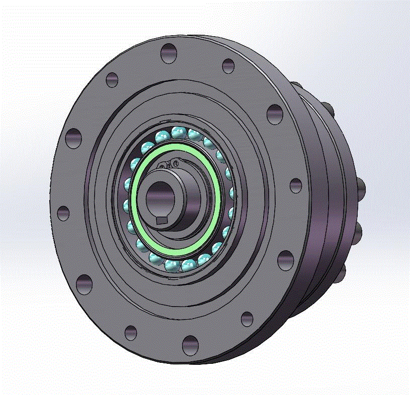 谐波减速器SolidWorks模型三维图纸.zip