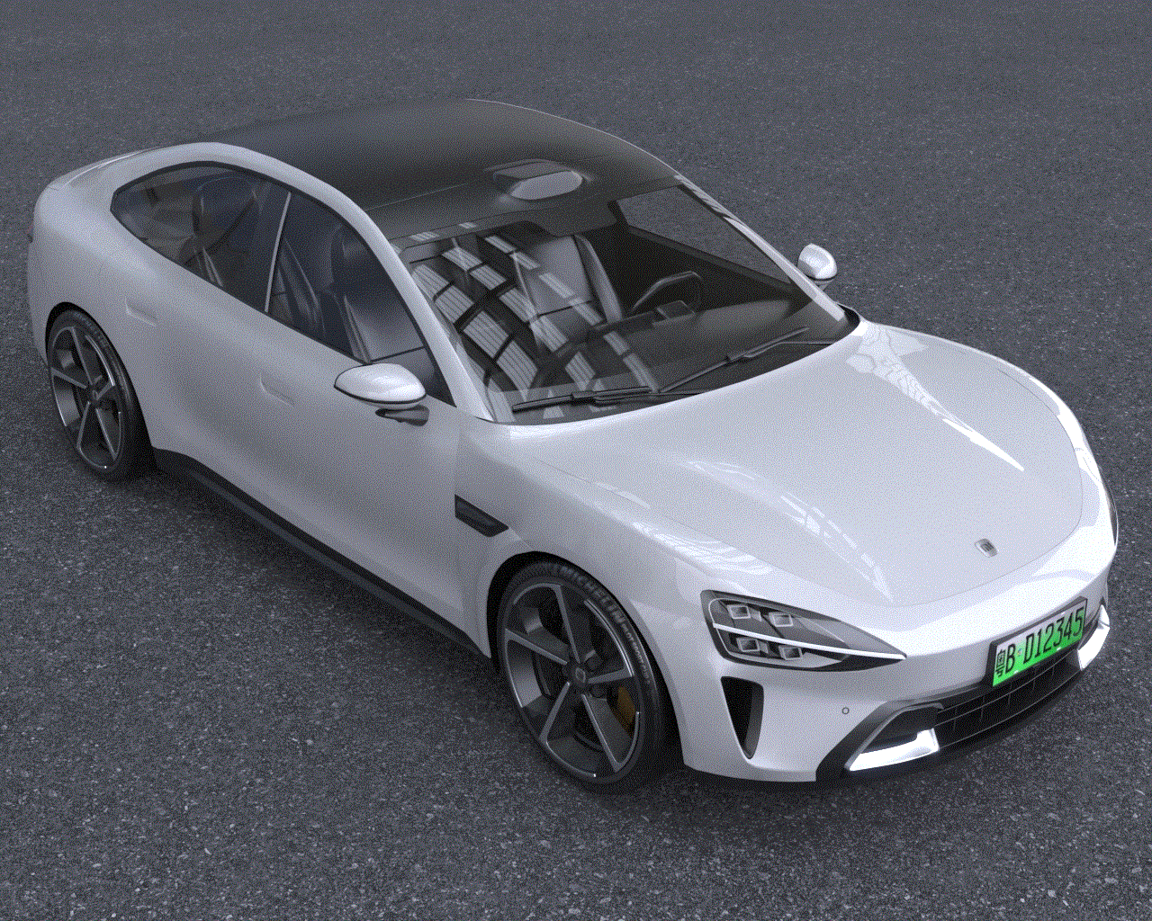 顶流汽车3D模型素材小米su7模型.zip