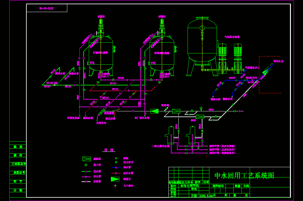 中水回用工艺系统CAD图.dwg