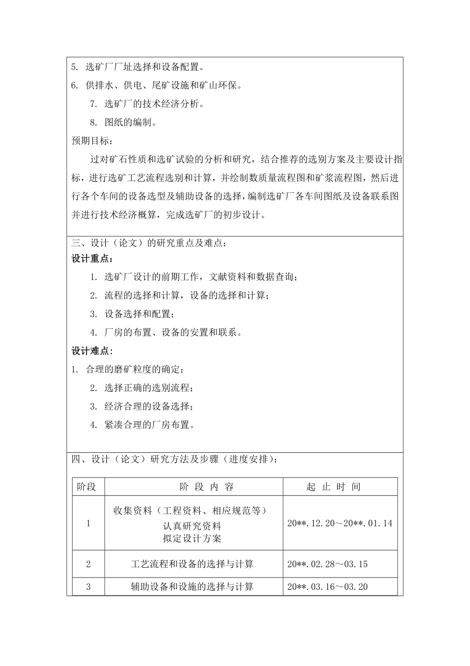 年处理50万吨原矿某铜矿选矿厂设计-开题报告.doc_第2页