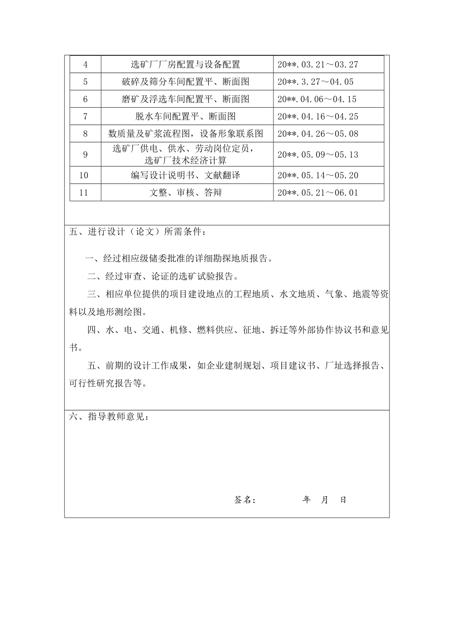 年处理50万吨原矿某铜矿选矿厂设计-开题报告.doc_第3页