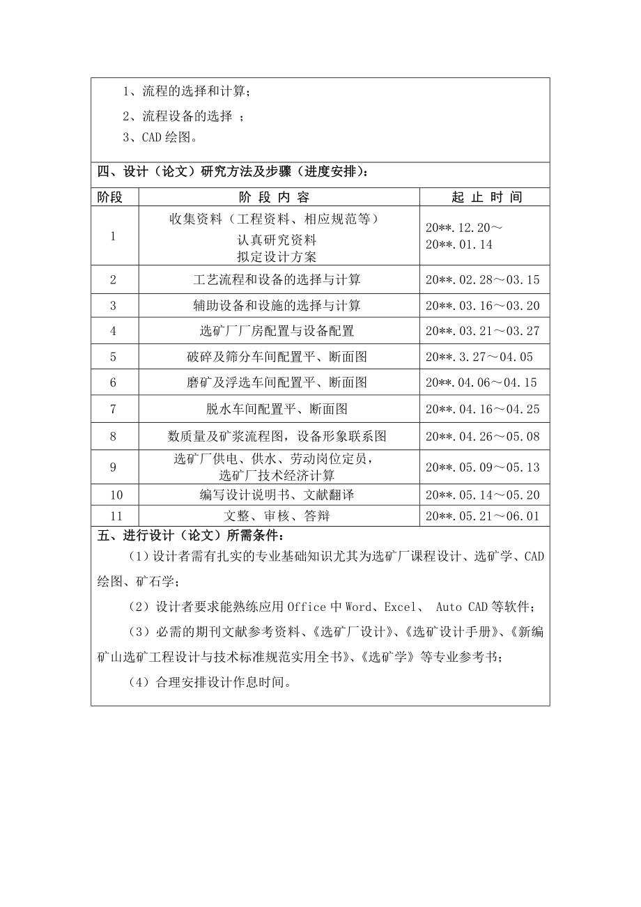 日处理3500吨某铅锌矿选矿厂设计-开题报告.doc_第2页