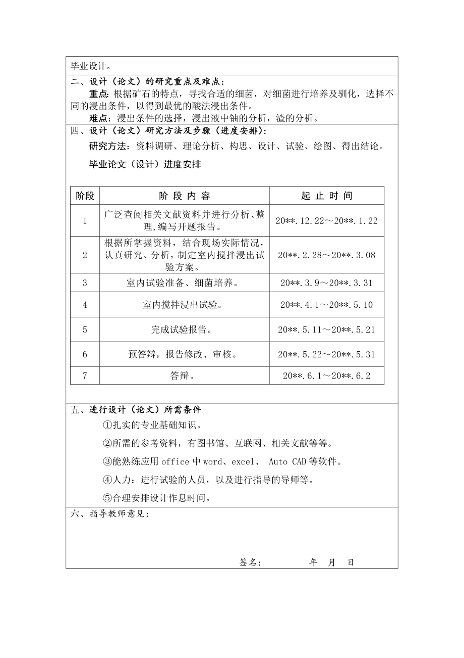 江西某高碳酸盐铀矿搅拌浸出试验-开题报告.doc_第2页