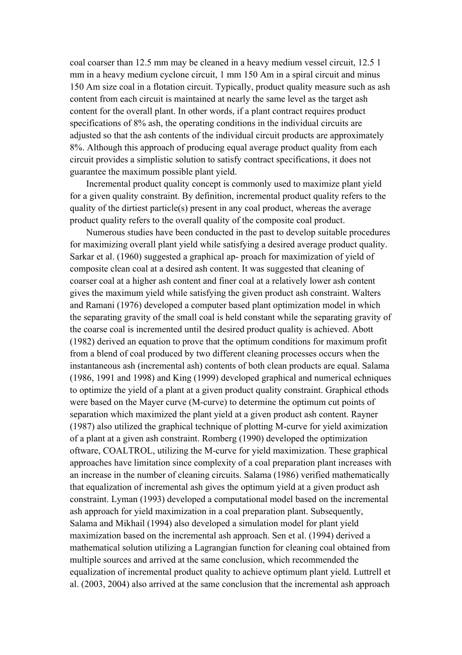 文献翻译-选煤厂优化：现存方法的分析.doc_第2页
