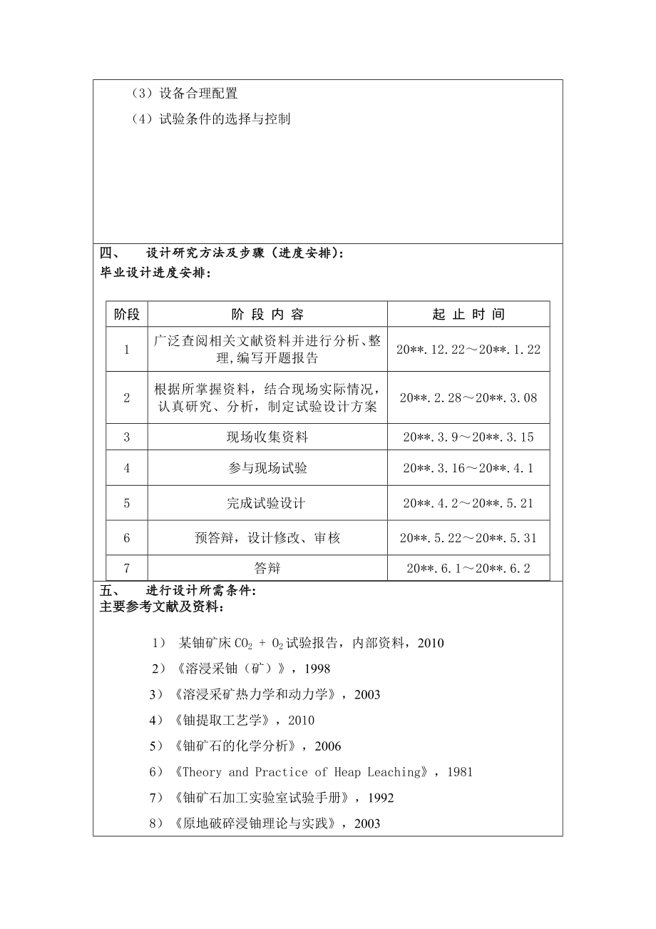 内蒙某CO2 + O2原地浸出采铀现场试验方案设计-开题报告.doc_第3页