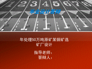 年处理50万吨原矿某铜矿选矿厂设计.ppt