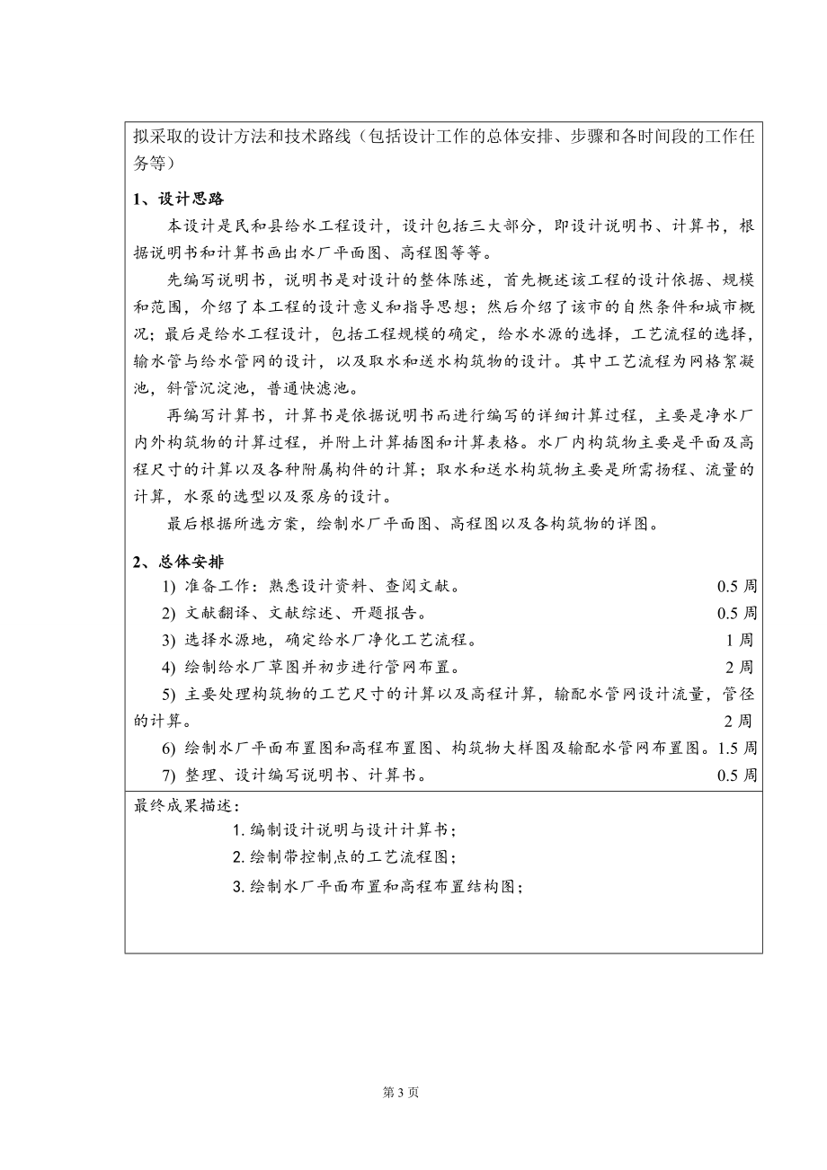 青海省民和县川口镇新城区给水工程设计-开题报告.doc_第3页