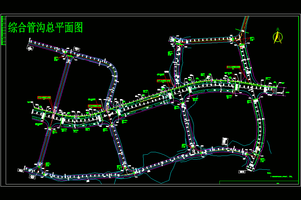 综合管沟工程综合管网设计CAD图.dwg