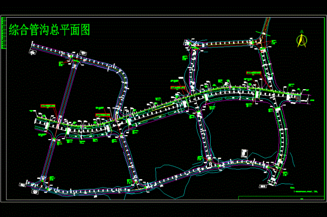 综合管沟工程综合管网设计CAD图.dwg
