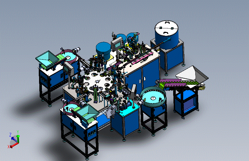 水洒中节全自动装配设备三维SolidWorks模型图纸.zip