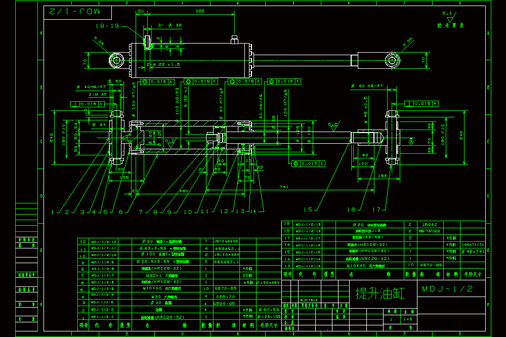 码垛机械手提升油缸-A3.dwg