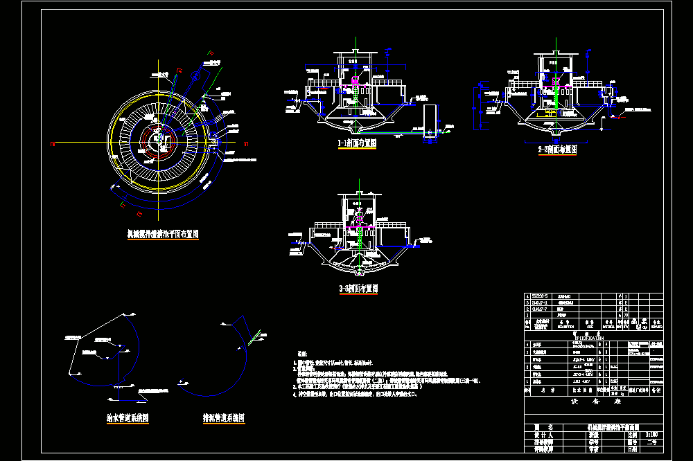 机械澄清搅拌池CAD图纸.dwg