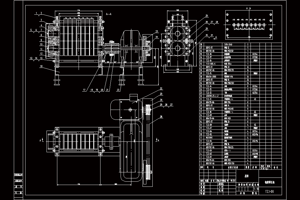 钢筋调直机CAD图纸.dwg