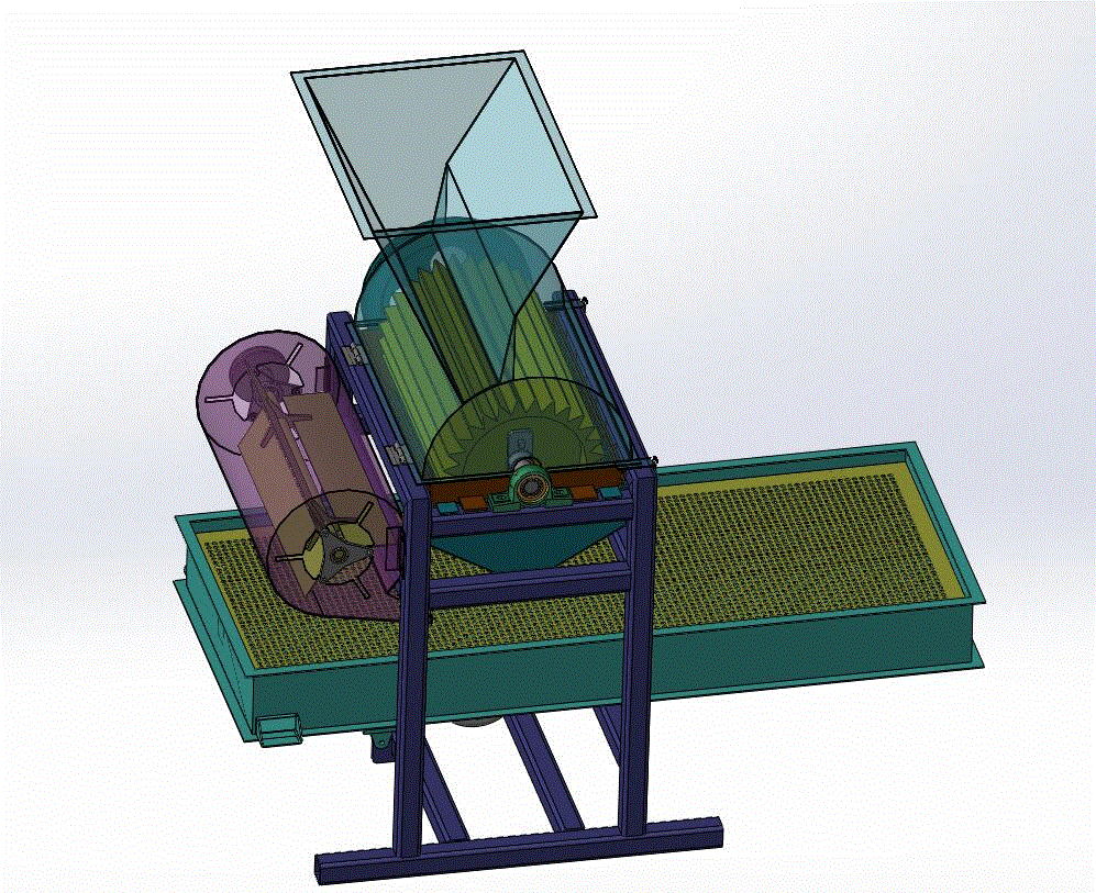 花生脱壳机的设计【花生剥壳机、花生去壳机】【说明书+CAD图纸+SOLIDWORKS三维】.zip
