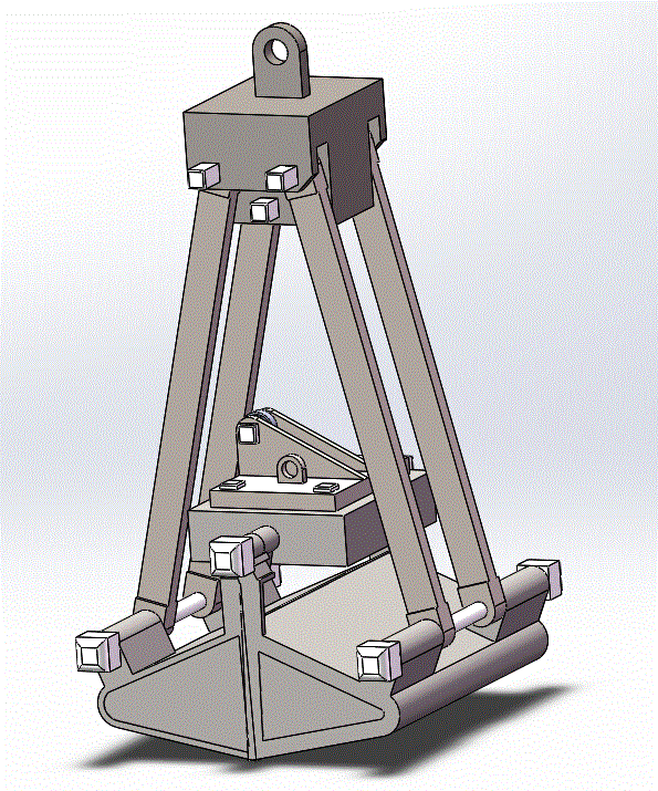 某型号起重机抓斗结构设计【带SolidWorks三维】【8张CAD图纸+毕业论文+开题报告+外文翻译】.zip