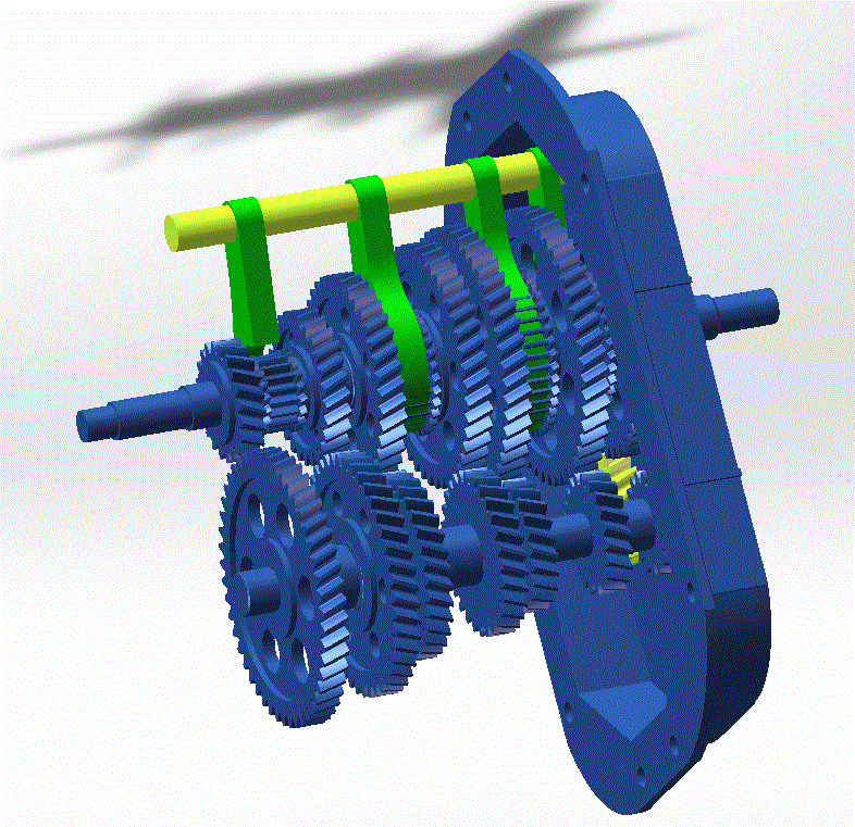 中型货车六档变速器设计（CAD图纸+SolidWorks三维模型+说明书）.zip