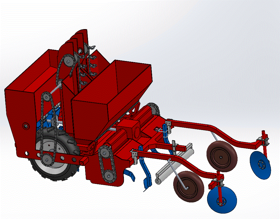 马铃薯播种施肥机SOLIDWORKS三维图纸模型.zip